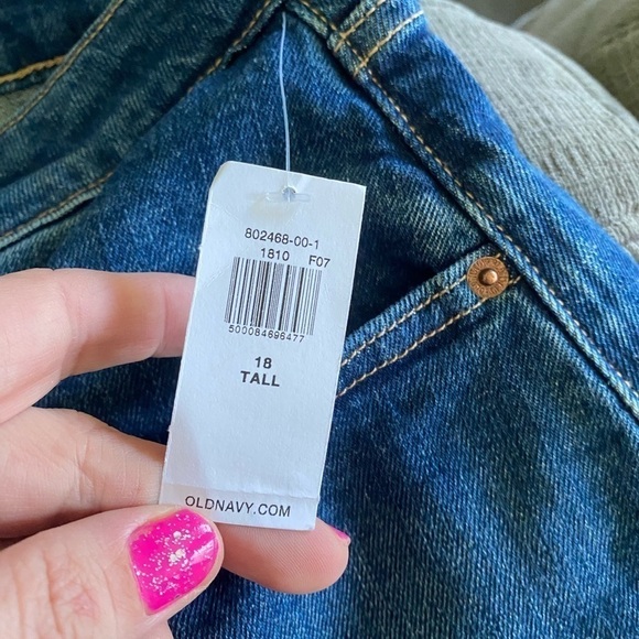 Only be 18 tall, high rise curvy OG straight button fly new with tags - Picture 7 of 8
